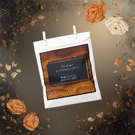 Bolsa De Papel boda salvaje de piel de serpiente de lujo