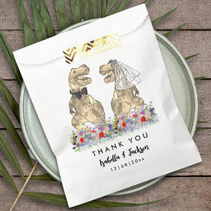 Bolsa De Papel Boda Temática de Dinosaurios Gracias