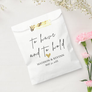 Bolsa De Papel Boda To Have and To Hold