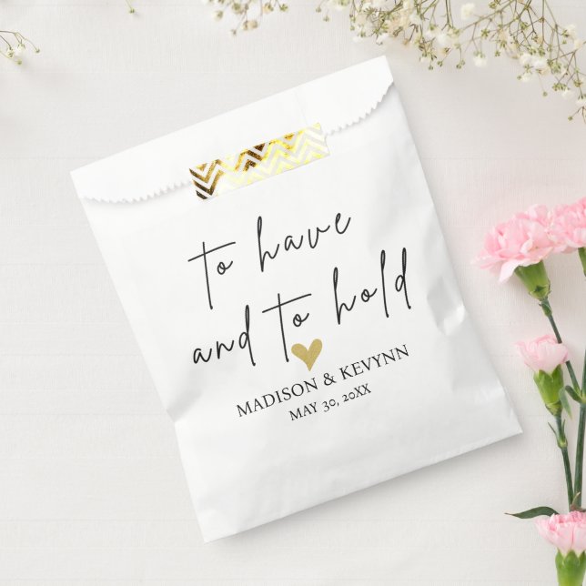 Bolsa De Papel Boda To Have and To Hold  (Sellado)
