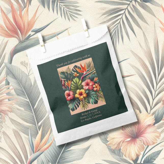 Bolsa De Papel Boda tropical exótico de Hawái (Subido por el creador)