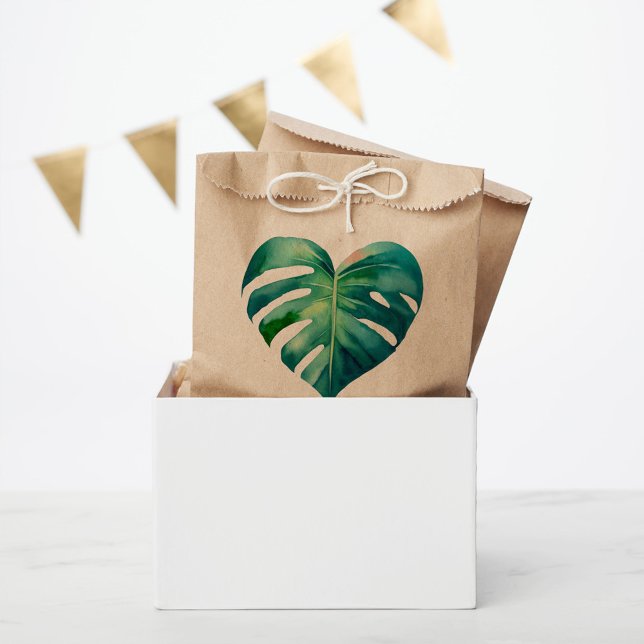 Bolsa De Papel Boda Tropical Palm Heart (Subido por el creador)