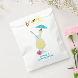 Bolsa De Papel Boda tropical Piña Colada Ducha de novias