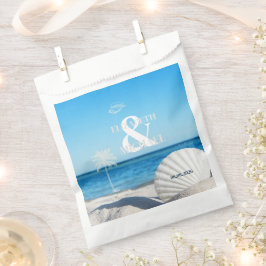 Bolsa De Papel Boda Tropical Playa del Océano