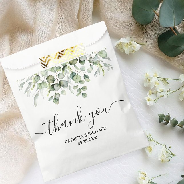 Bolsa De Papel Boda Verde Eucalipto (Subido por el creador)