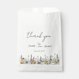 Bolsa De Papel Boda Wildflowers Gracias