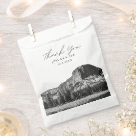 Bolsa De Papel Boda Yellowstone Foto: negro y blanco