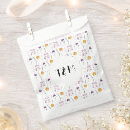 Bolsa De Papel Bodas de Acuarela Floral Boho en Jardín de Hadas
