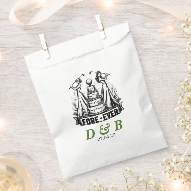 Bolsa De Papel Bodas de Golf Brides (Cortado)