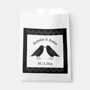 Bolsa De Papel Bodas Góticas Cuervos Besándose Personalizado