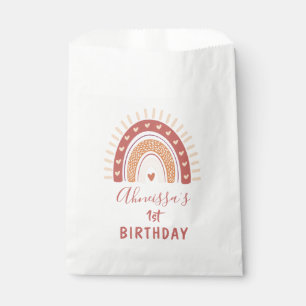 Bolsa De Papel Bohemia Terracota Arcoiris Cumpleaños