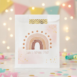 Bolsa De Papel Boho acuarela arco iris Cumpleaños