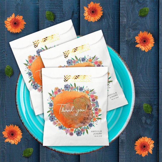 Bolsa De Papel Boho azul bohemio Boda caprichoso (Subido por el creador)