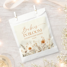 Bolsa De Papel Boho Babies En Bloom Wildflower Twins Baby Shower