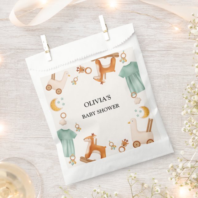 Bolsa De Papel Boho Baby Girl Clothes Baby Shower (Cortado)