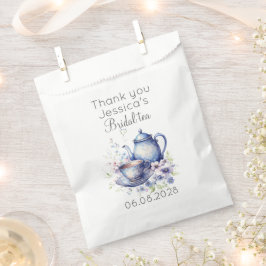 Bolsa De Papel Boho Bridal Tea Blue Floral Vintage Bridal Shower
