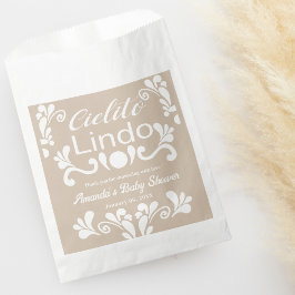 Bolsa De Papel Boho Cielito Lindo Baby Shower mexicano
