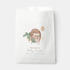 Bolsa De Papel Boho Cosy Teddy Bear Sleep Baby Shower