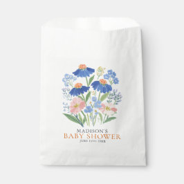 Bolsa De Papel Boho Dusty Blue Wildflower Baby in Bloom