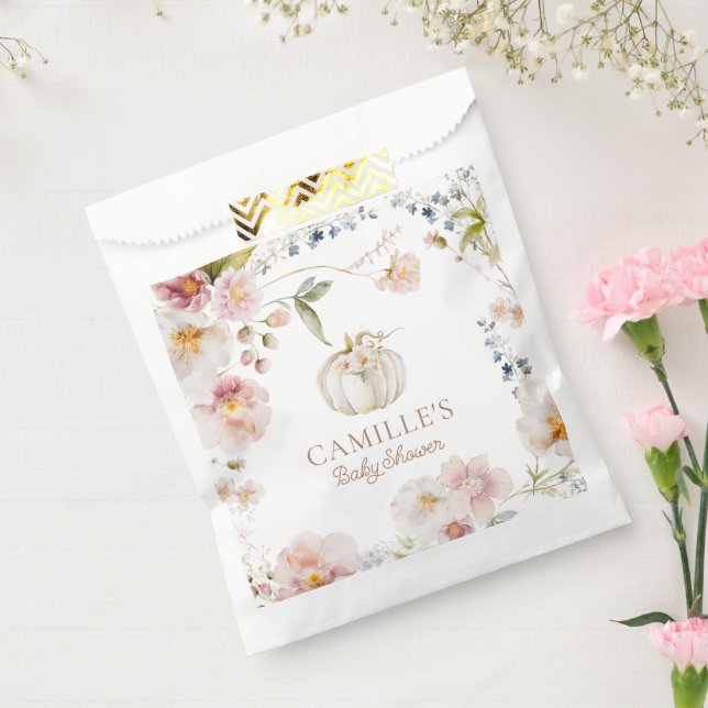 Bolsa De Papel Boho Fall Chica Baby Shower (Sellado)