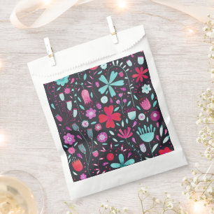 Bolsa De Papel Boho Floral Acuarela Oscura