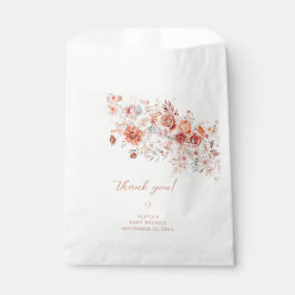 Bolsa De Papel Boho Floral Baby Brunch Gracias