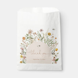 Bolsa De Papel Boho Floral Baby Shower Gracias