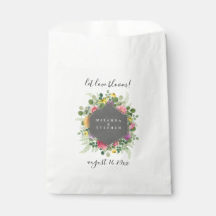 Bolsa De Papel Boho Floral Let Love Bloom Boda Flower Seed
