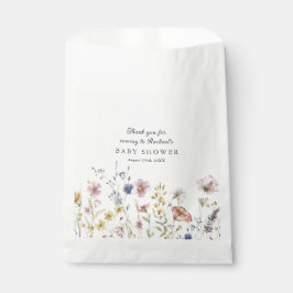 Bolsa De Papel Boho Fresh Wildflowers Baby Shower