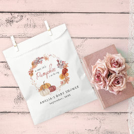 Bolsa De Papel Boho Naranja de calabaza Baby Shower Tratamiento d