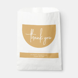 Bolsa De Papel Boho Rubor y Mostaza Gracias