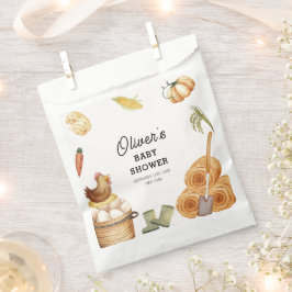 Bolsa De Papel Boho rústico de Baby Shower de pollo cultivado loc