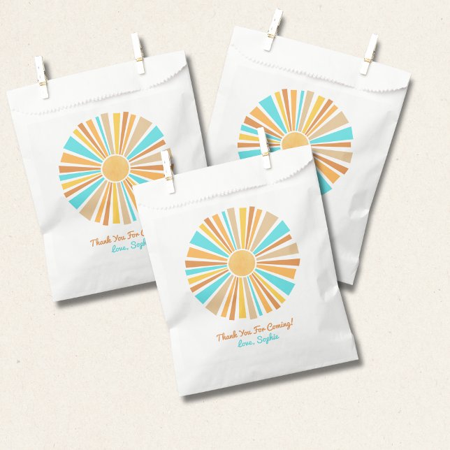 Bolsa De Papel Boho Sol, Aquí Viene El Hijo, Arcoíris Retro (Subido por el creador)