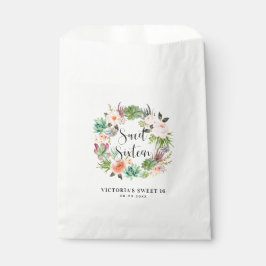 Bolsa De Papel Boho Suculenta Wreath Floral Dulce