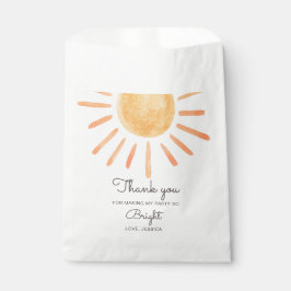 Bolsa De Papel Boho Sun Favor Summer Little Sunshine Cumpleaños
