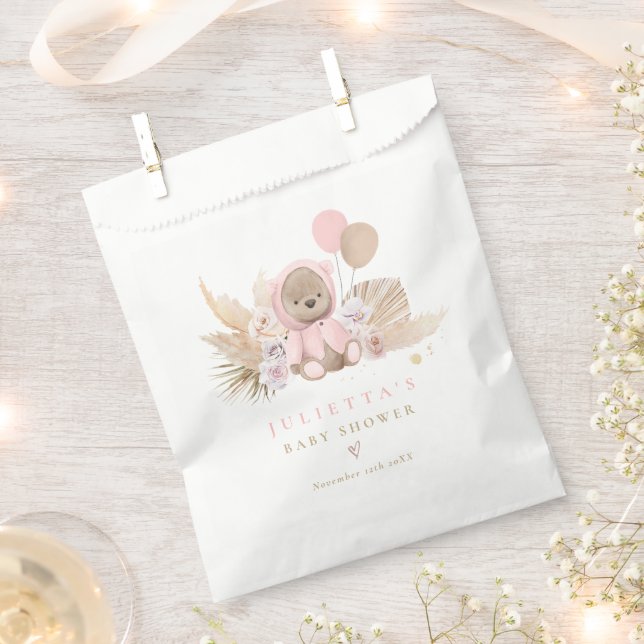 Bolsa De Papel Boho Teddy Bear Decoraciones Baby Shower Favorecen (Cortado)