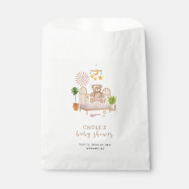 Bolsa De Papel Boho Teddy Bear Nursery Baby Shower