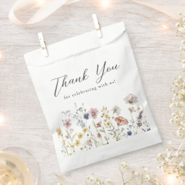 Bolsa De Papel Boho Watercolor Flores silvestres Floral Ducha de