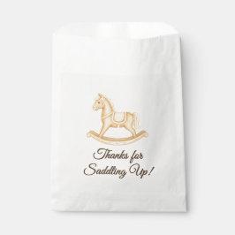 Bolsa De Papel Boho Western Rocking Horse Baby Shower