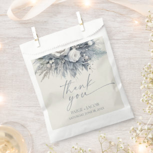 Bolsa De Papel Boho White Rose Flor Floral Boda Jardín
