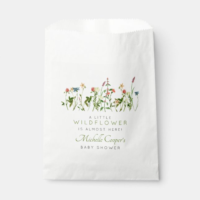 Bolsa De Papel Boho Wildflower Baby Shower (Anverso)