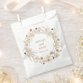 Bolsa De Papel Boho Wildflower Floral Butterfly Wedding