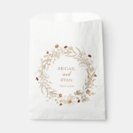 Bolsa De Papel Boho Wildflower Floral Butterfly Wedding