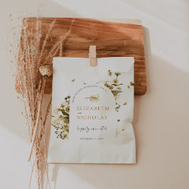 Bolsa De Papel Boho Wildflower Otoño | Boda Botánica