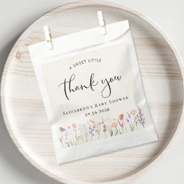Bolsa De Papel Boho Wildflower Watercolor Baby Shower Gracias