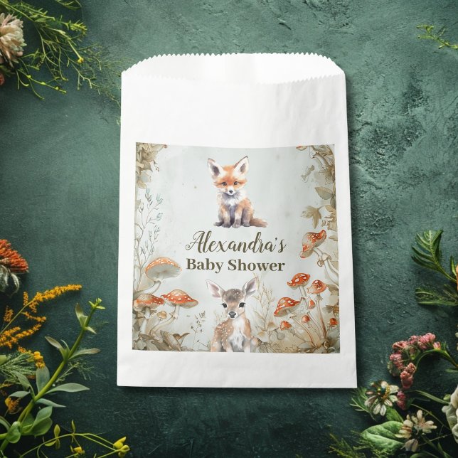 Bolsa De Papel Boho Woodland Baby Shower (Subido por el creador)