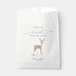 Bolsa De Papel Boho Woodland Love is Sweet Favors Bag Deer