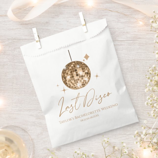 Bolsa De Papel Bola de disco de oro Última Discoteca Bachelorette (Cortado)