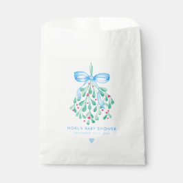 Bolsa De Papel Bolsa Baby Shower Favor de Blue Mistletoe