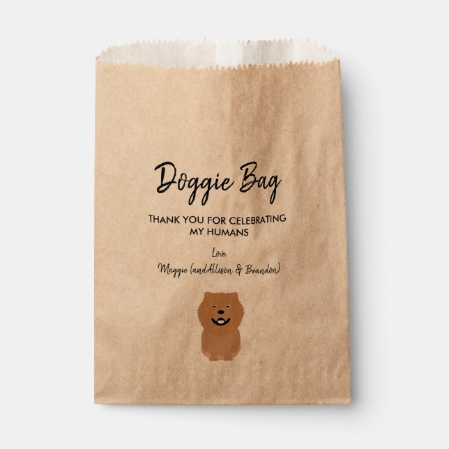 Bolsa De Papel Bolsa Chow Chow Doggie para bolsos Bodas y favorit (Anverso)